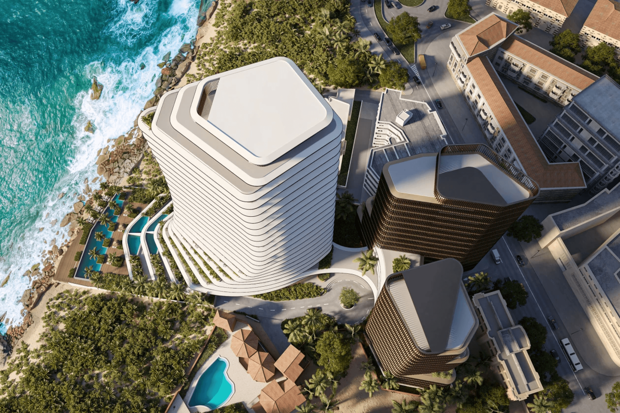 Aerial view of a Homelands development
